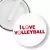 Przypinka klips I love volleyball