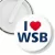 Przypinka klips I love WSB