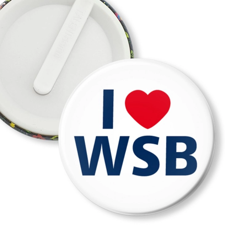 przypinka klips I love WSB