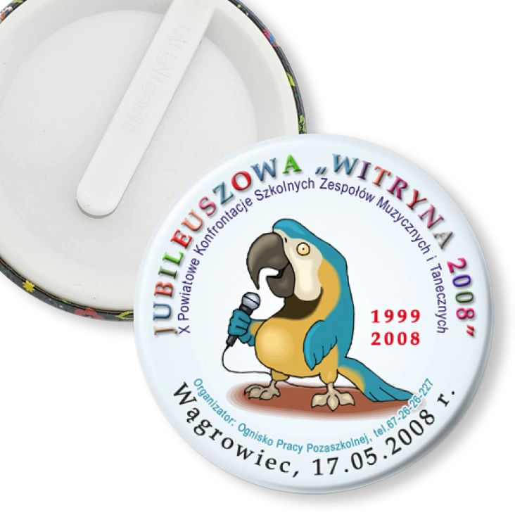 przypinka klips Jubileuszowa Witryna 2008