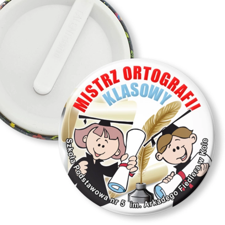 przypinka klips Klasowy Mistrz Ortografii