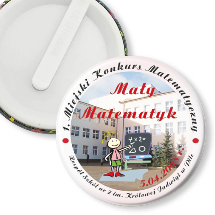 przypinka klips Mały Matematyk