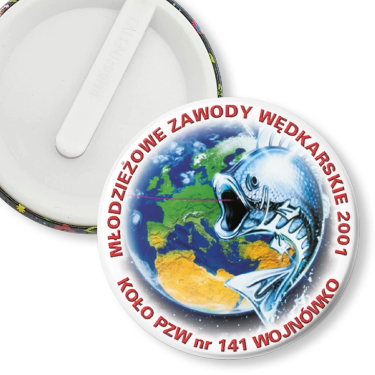 przypinka klips Młodzieżowe Zawody Wędkarskie 2001