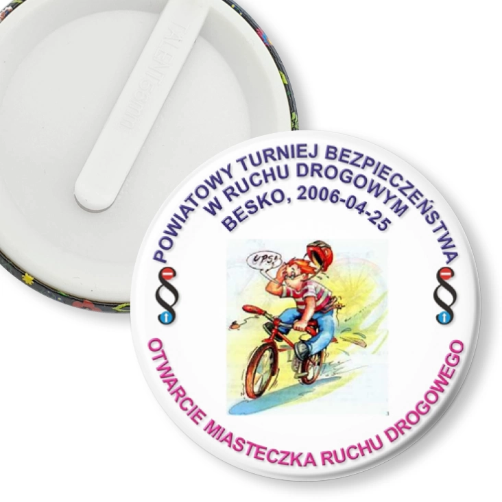 przypinka klips Otwarcie Miasteczka Ruchu Drogowego