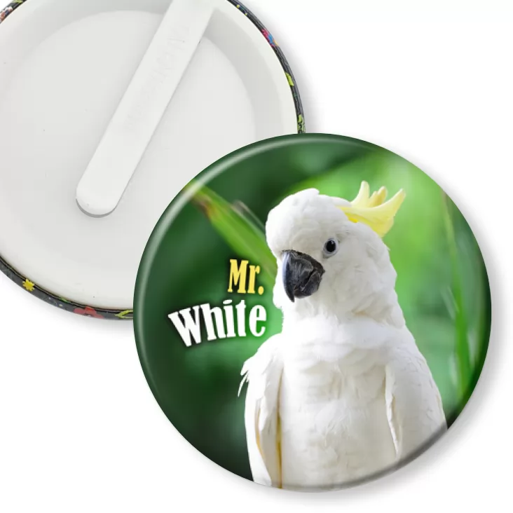 przypinka klips Papugarnia Carmen - Mr. White
