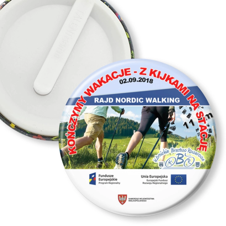 przypinka klips Rajd nordic walking