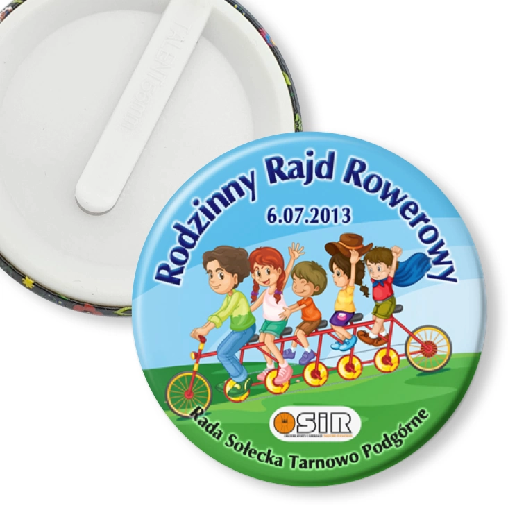 przypinka klips Rodzinny Rajd Rowerowy 2013
