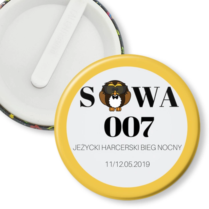 przypinka klips Sowa 007