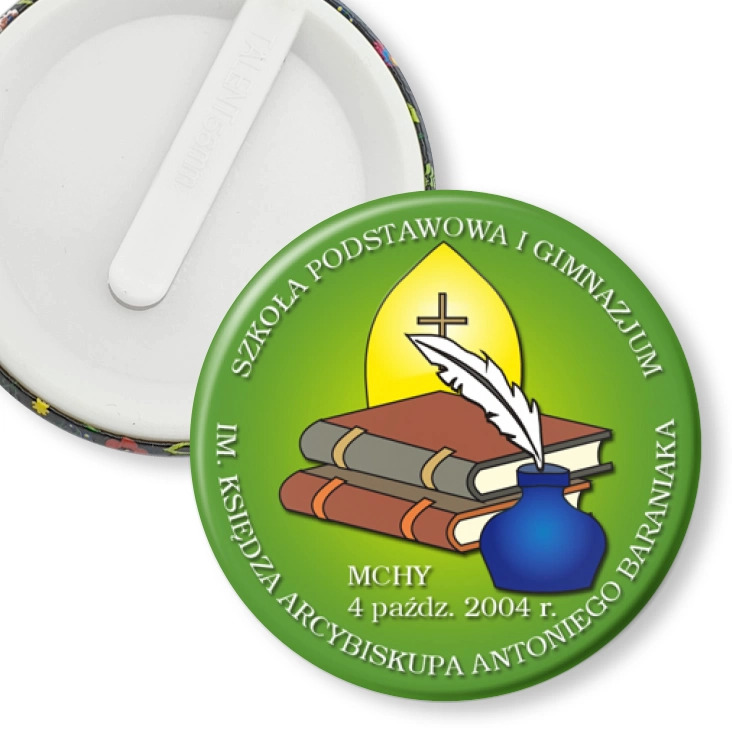 przypinka klips SP i Gimnazjum w Mchach