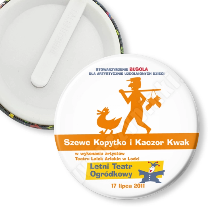 przypinka klips Szewc Kopytko i Kaczor Kwak