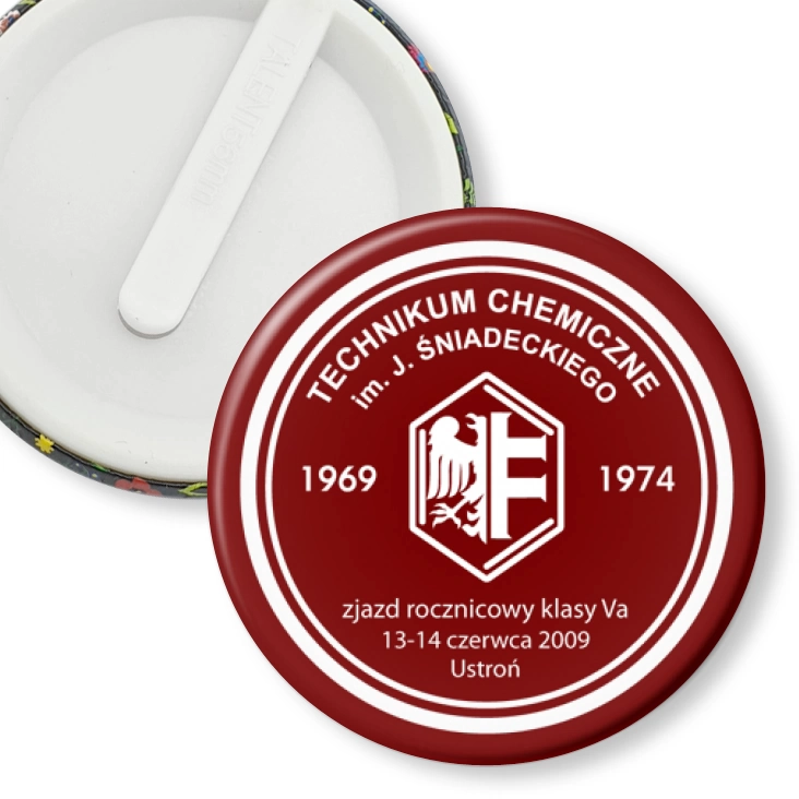 przypinka klips Technikum Chemiczne w Chorzowie