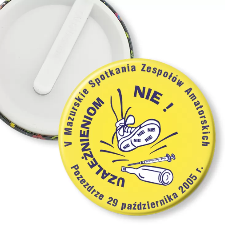 przypinka klips Uzależnieniom NIE!