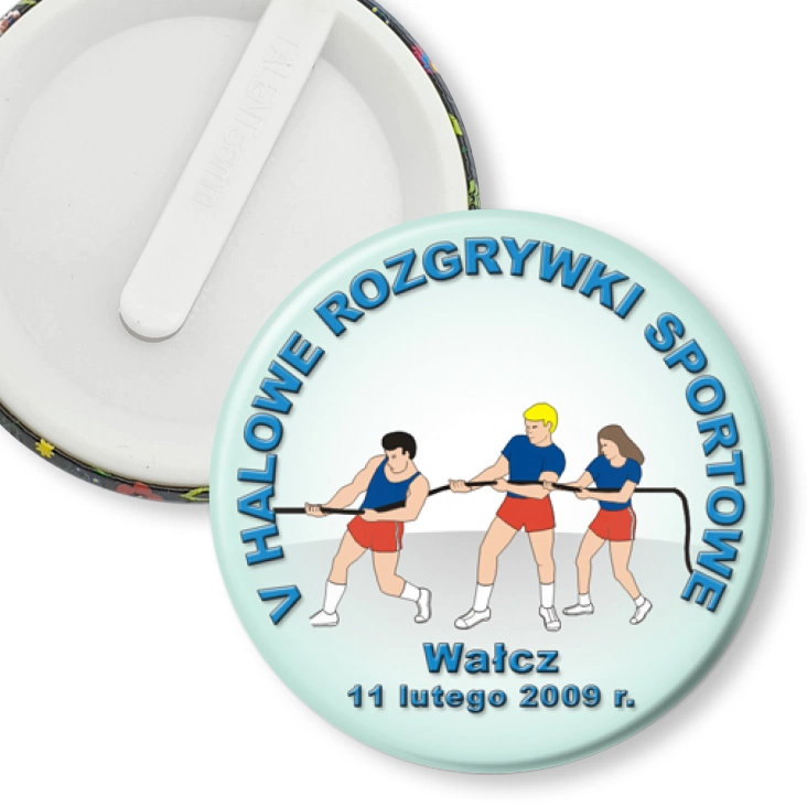przypinka klips V Halowe Rozgrywki Sportowe