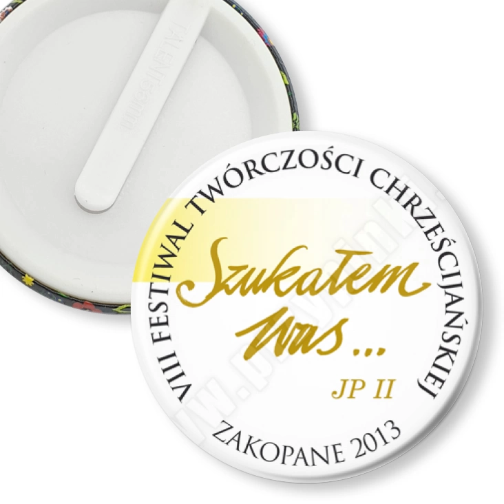 przypinka klips VIII Festiwal Twórczości Chrześcijańskiej - Zakopane 2013