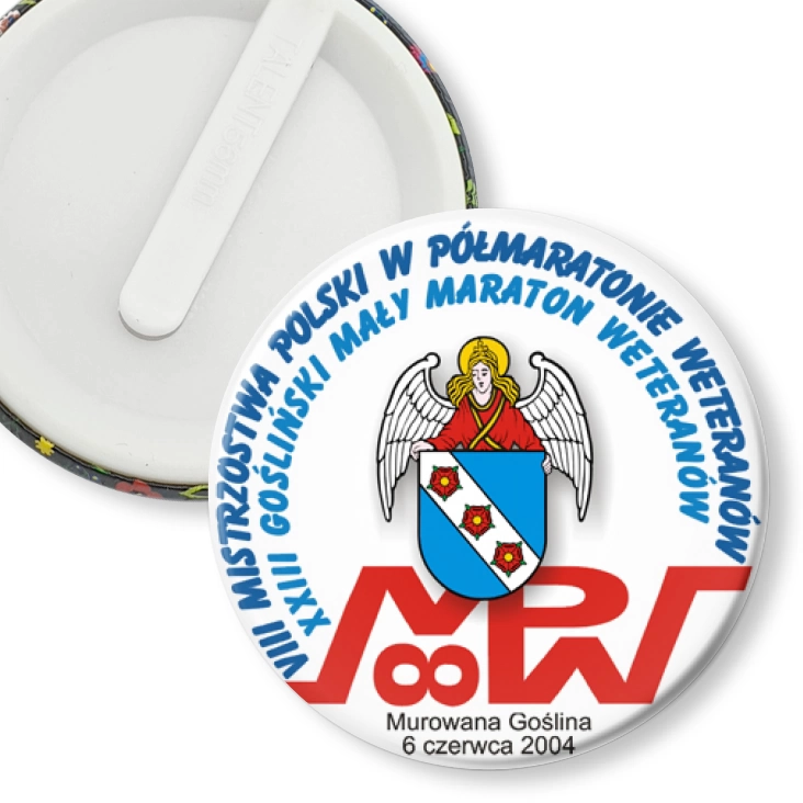 przypinka klips VIII Mistrzostwa Polski w Półmaratonie Weteranów