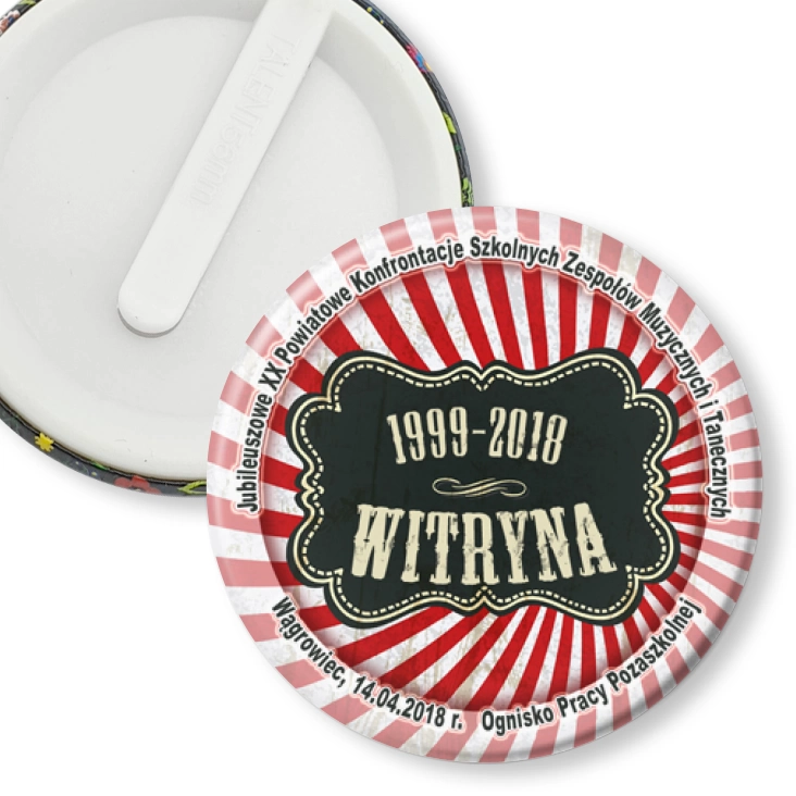 przypinka klips Witryna 2018