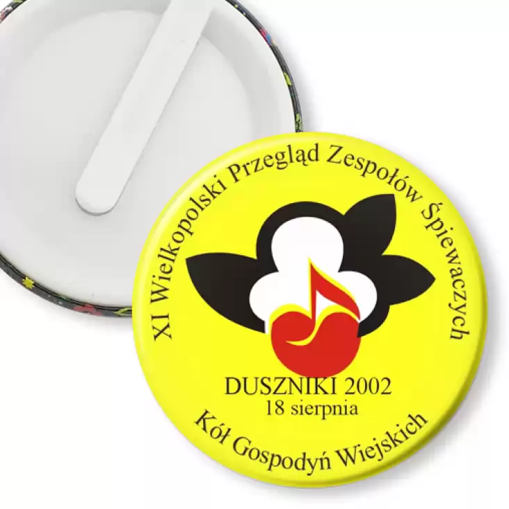 przypinka klips XI Wielkopolski Przegląd Zespołych Śpiewaczych -Duszniki 2002