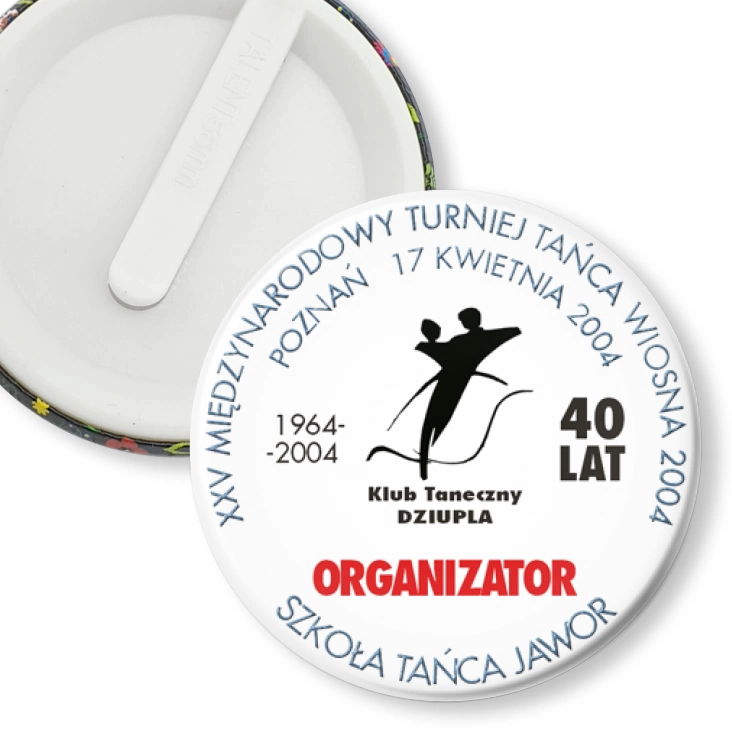 przypinka klips XXV Międzynarodowy Turniej Tańca - ORGANIZATOR