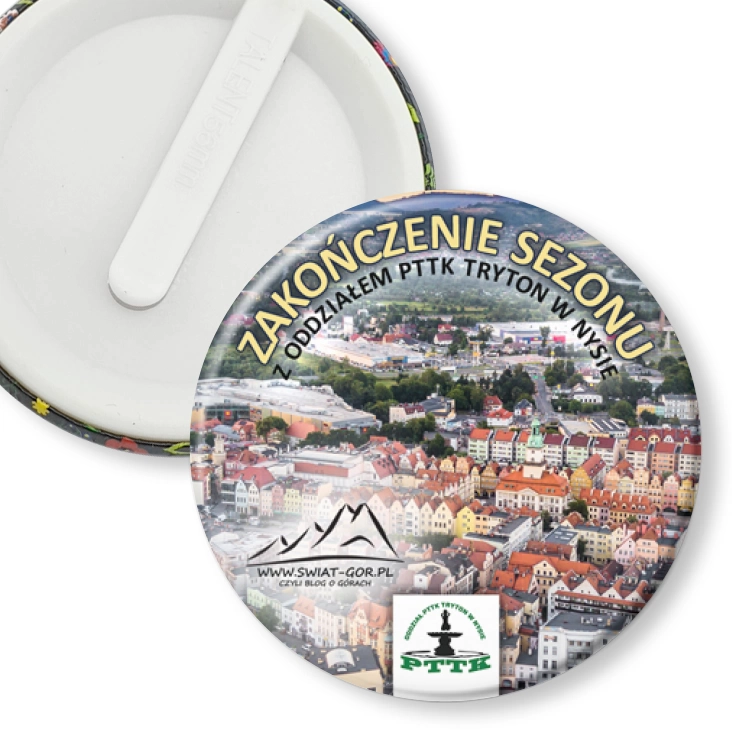 przypinka klips Zakończenie sezonu PTTK Nysa