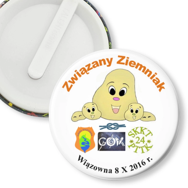 przypinka klips Zawiązany Ziemniak