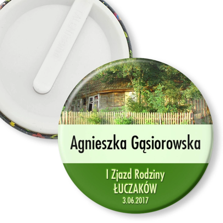 przypinka klips 1 zjazd rodziny Łuczaków