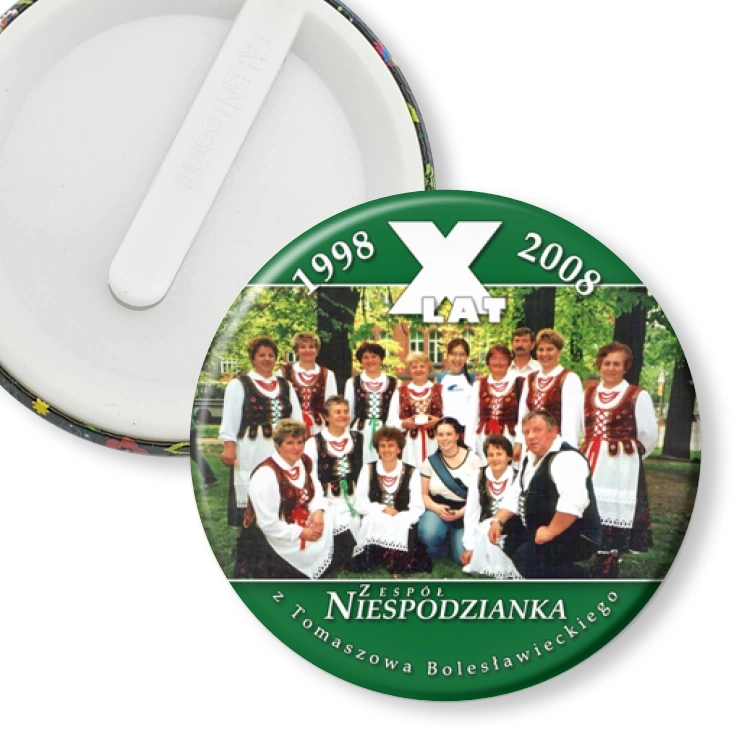 przypinka klips 10 lat Zespołu Niespodzianka