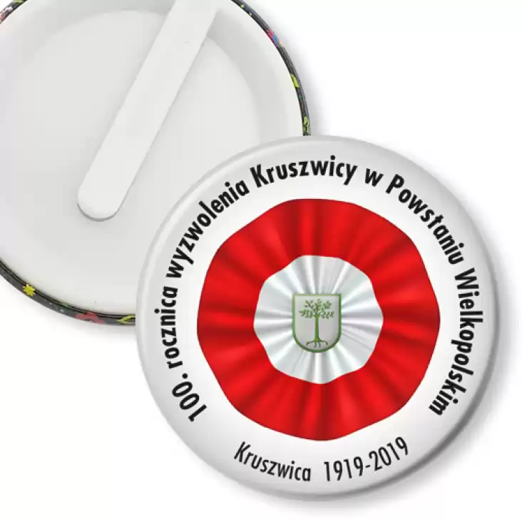 przypinka klips 100. rocznica wyzwolenia Kruszwicy