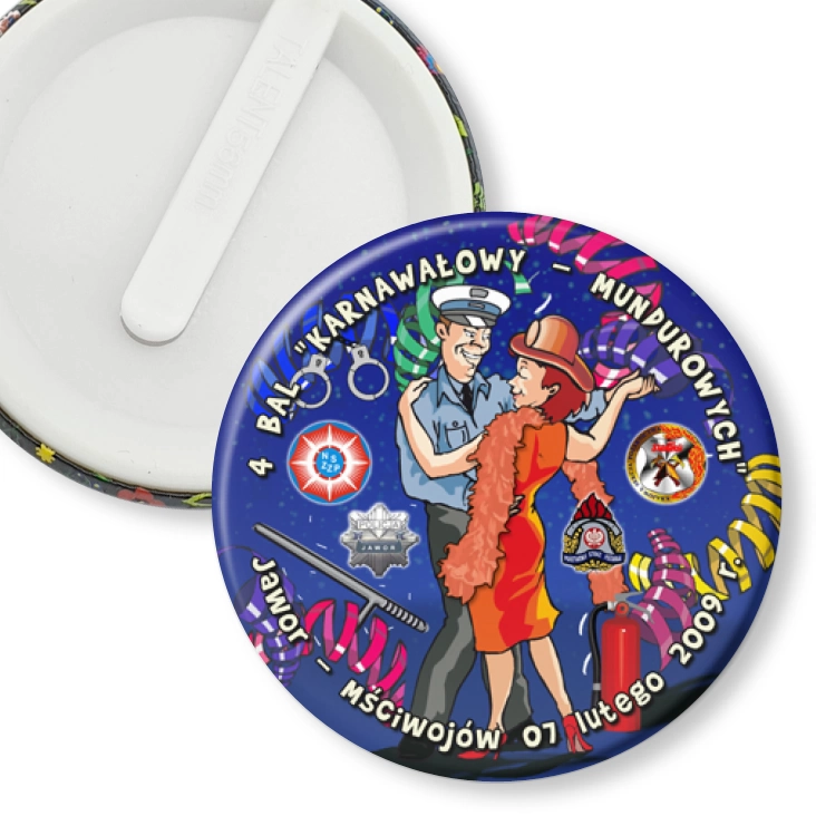 przypinka klips 4 Bal Karnawałowy mundurowych w Jaworze