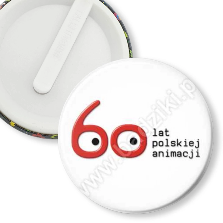 przypinka klips 60 lat Polskiej Animacji