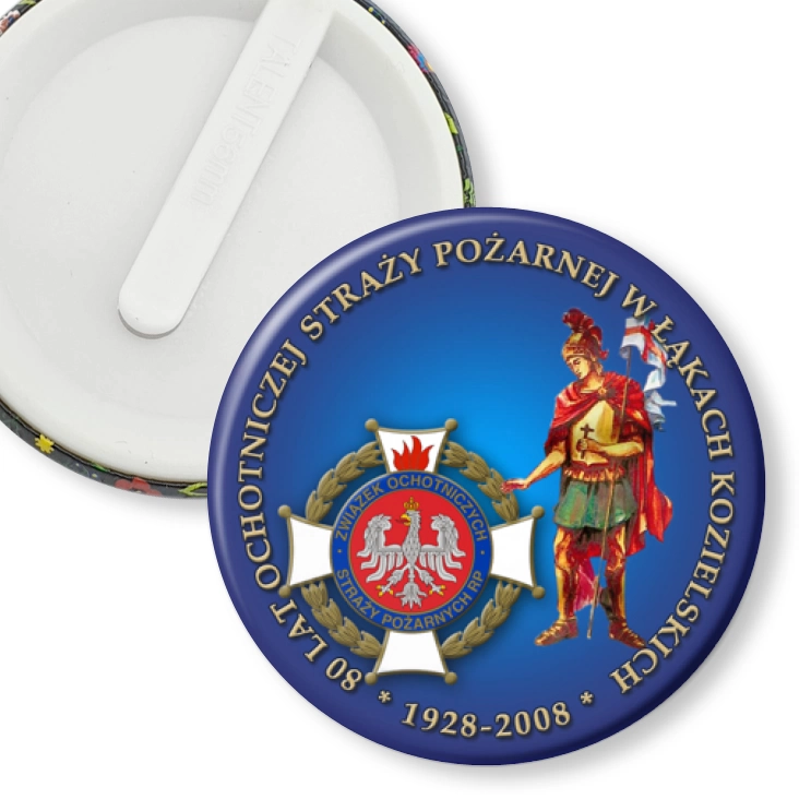 przypinka klips 80 lat OSP w Łąkach Kozielskich