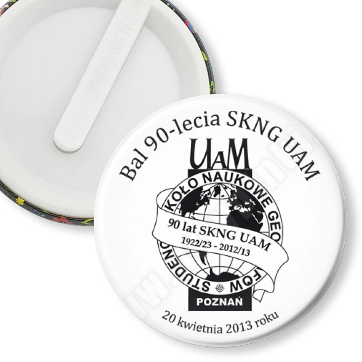 przypinka klips Bal 90-lecia SKNG UAM