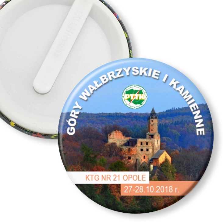 przypinka klips Góry Wałbrzyskie i Kamienne