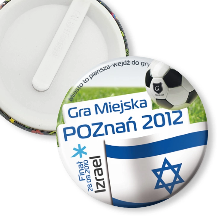 przypinka klips Gra Miejska - Poznań 2012 - Izrael