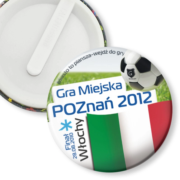 przypinka klips Gra Miejska - Poznań 2012 - Włochy