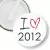 Przypinka klips I love 2012