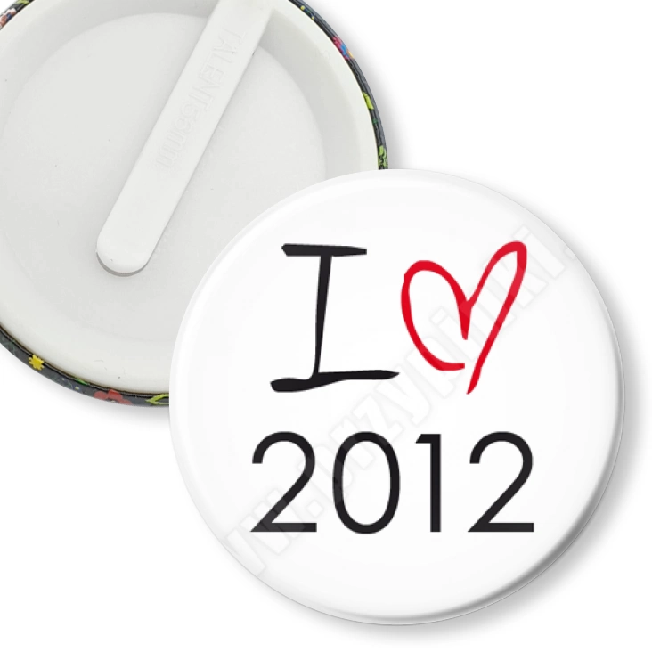 przypinka klips I love 2012