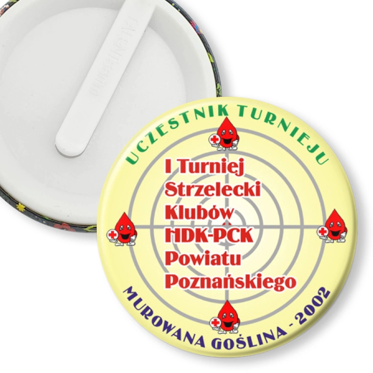 przypinka klips I Turniej Strzelecki Klubów HKD-PCK Powiatu Poznańskiego