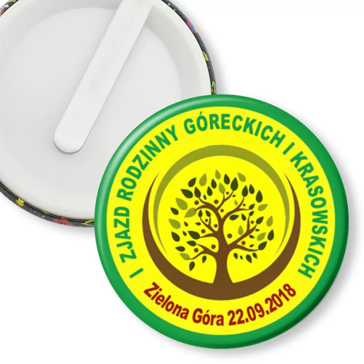 przypinka klips I Zjazd Rodzinny Góreckich i Krasowskich