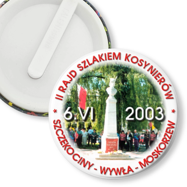 przypinka klips II Rajd Szlakiem Kosynierów