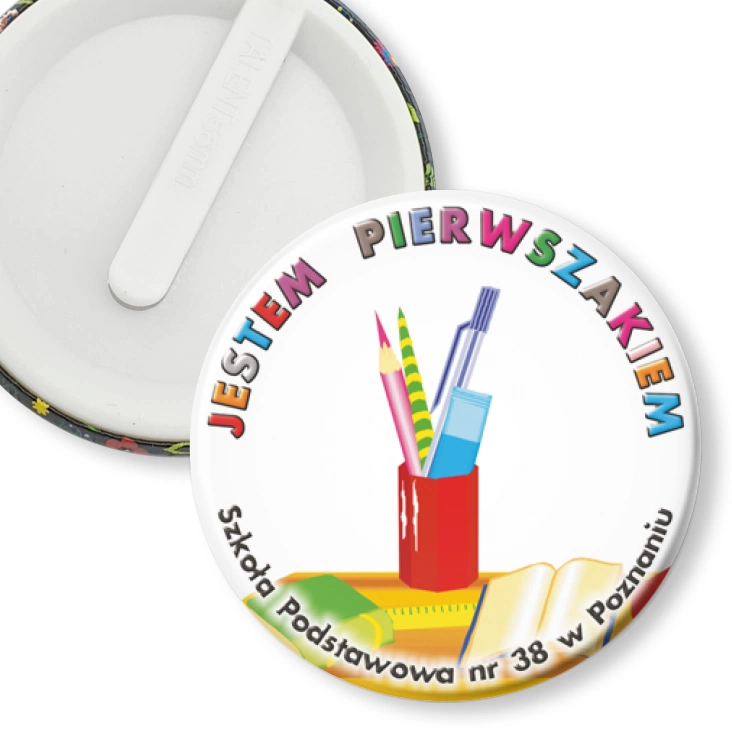 przypinka klips Jestem pierwszakiem