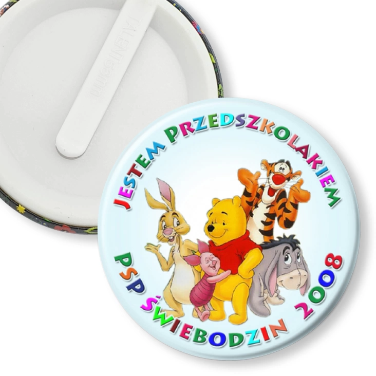 przypinka klips Jestem Przedszkolakiem PSP Świebodzin 2008