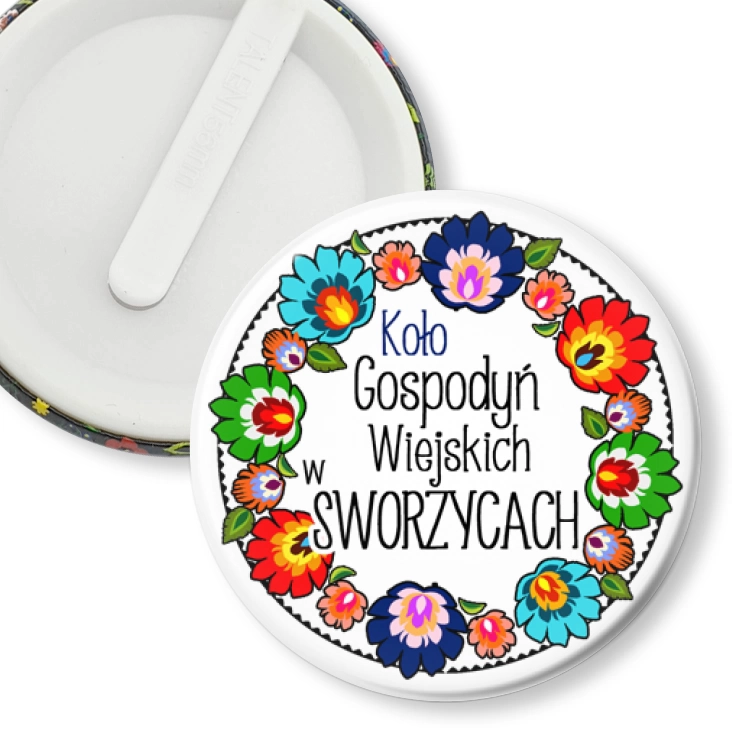 przypinka klips Koło Gospodyń Wiejskich w Sworzycach