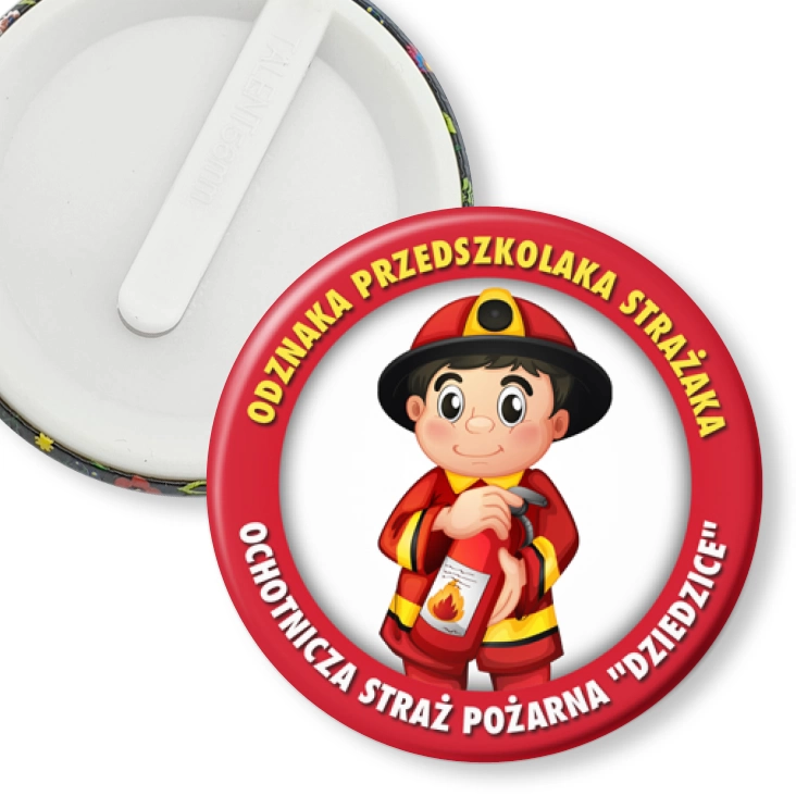 przypinka klips Odznaka Przedszkolaka Strażaka