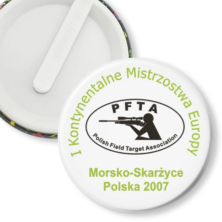 przypinka klips PFTA - I Kontynentalne Mistrzostwa Europy