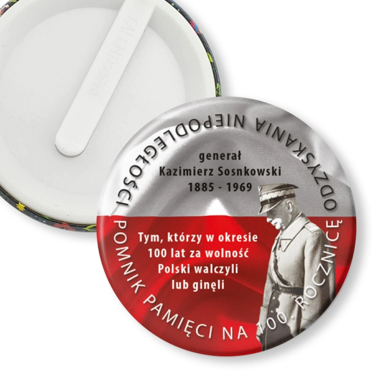 przypinka klips Pomnik pamięci