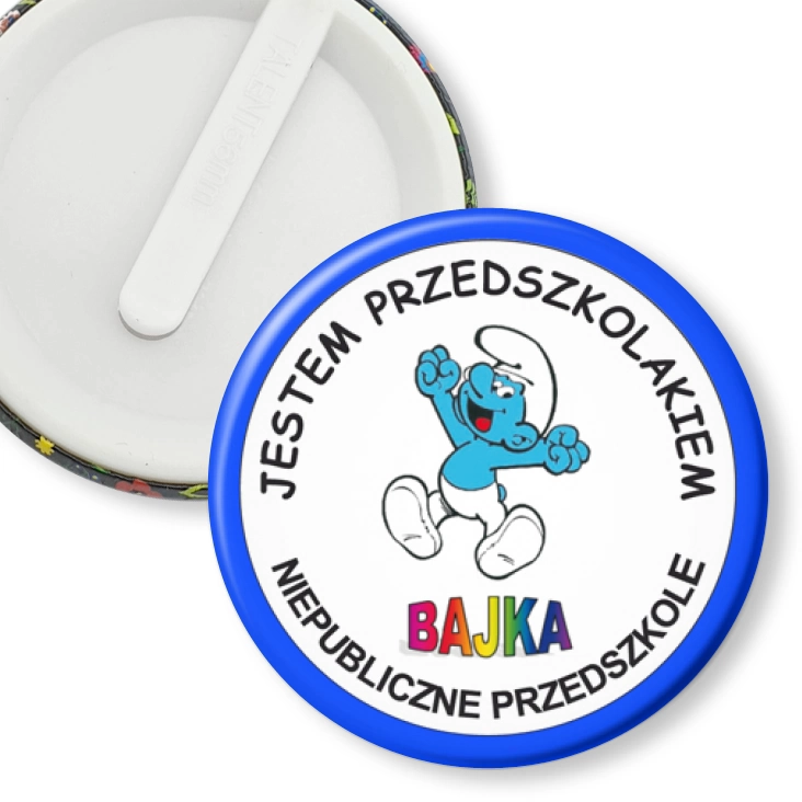 przypinka klips Przedszkole Bajka - Smerf