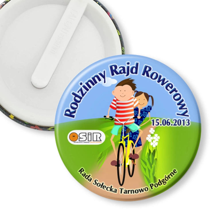 przypinka klips Rodzinny Rajd Rowerowy 2013