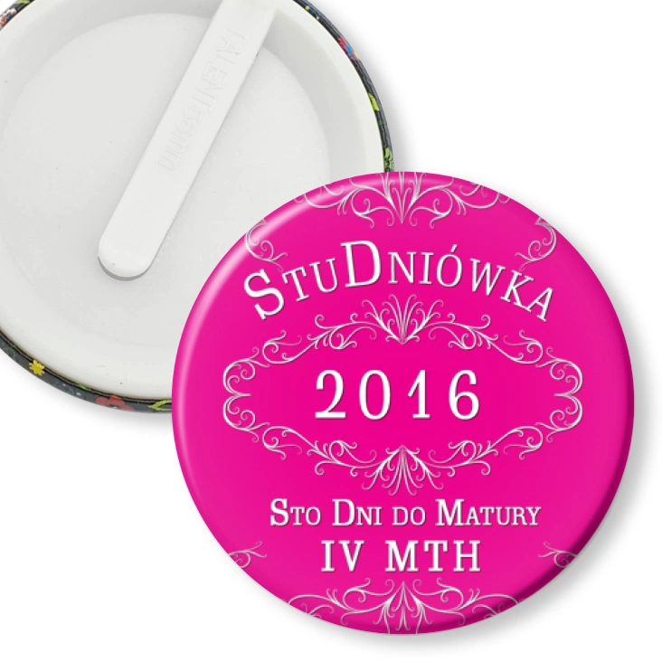 przypinka klips Sto dni do Matury - IV MTH