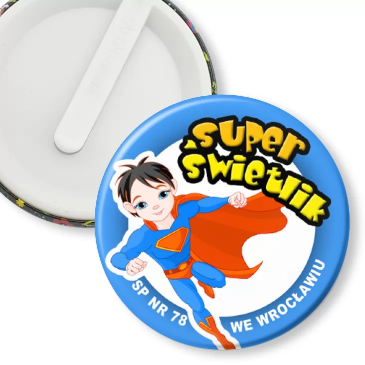 przypinka klips Super świetlik - SP nr 78 we Wrocławiu