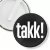 Przypinka klips takk! czarne